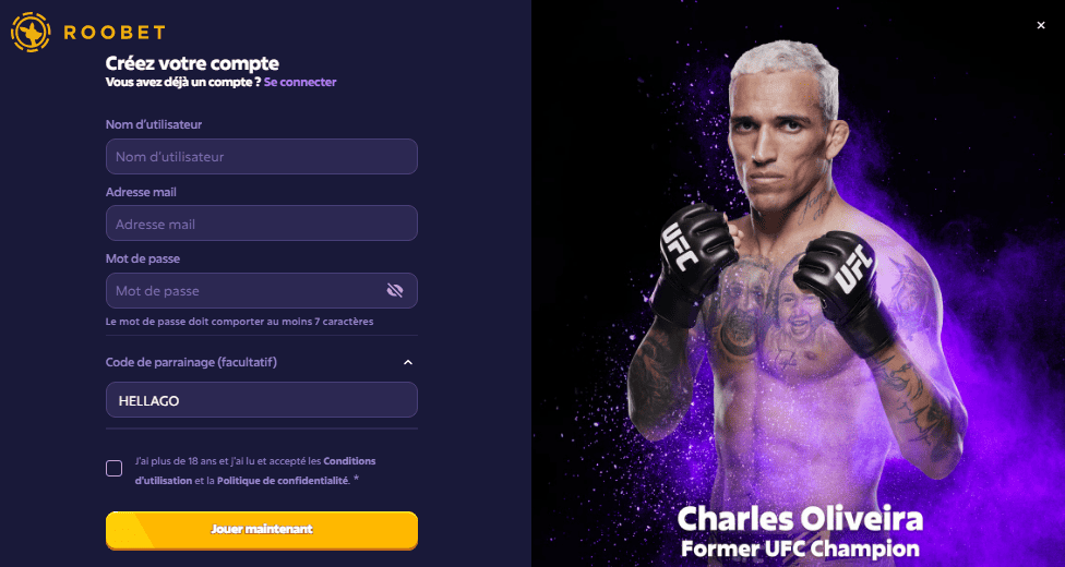 Comment utiliser un code promotionnel Roobet