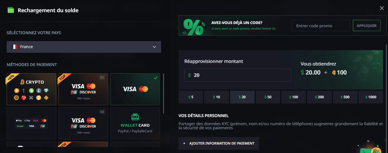 Dépôts : options, frais, délais