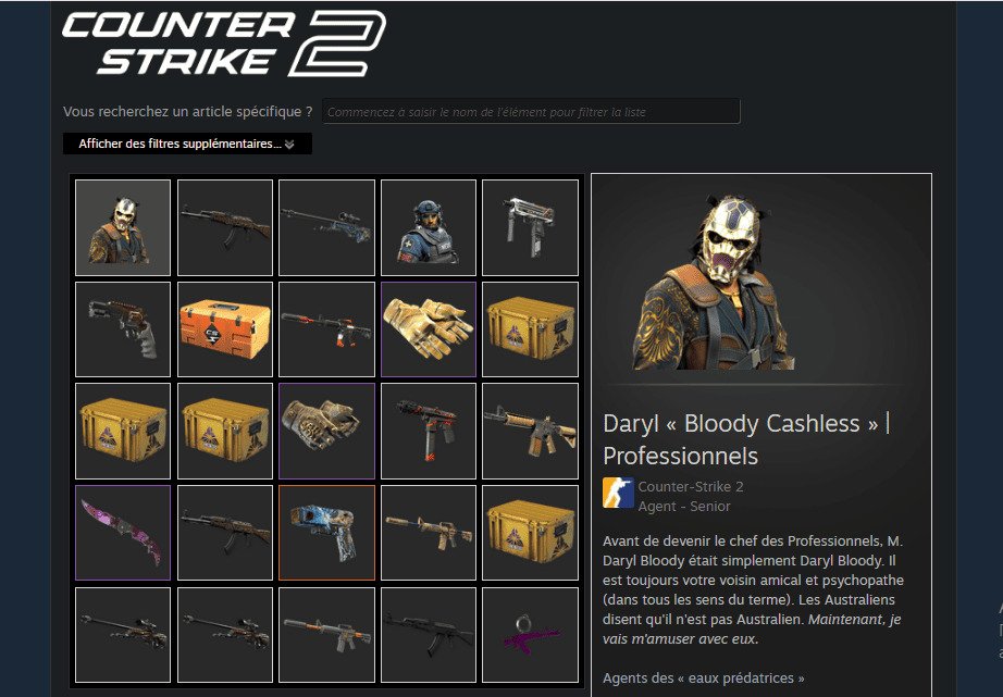 Un skin pour CS2 est un objet virtuel