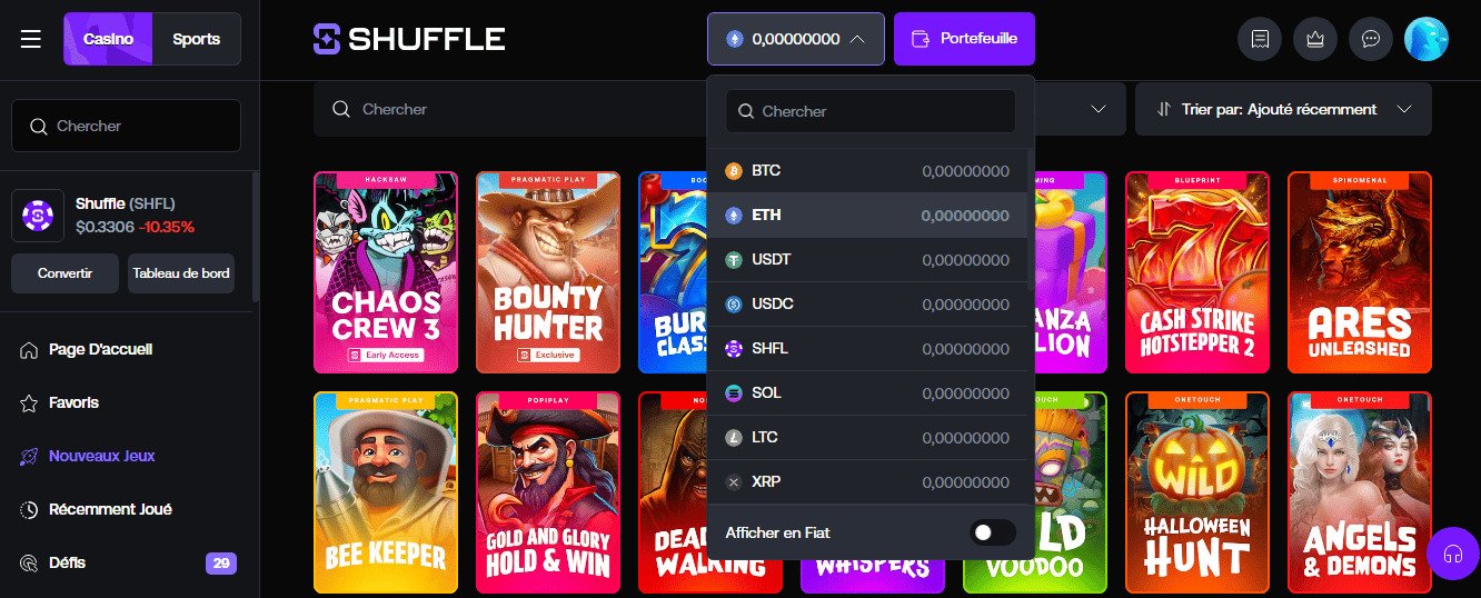 Shuffle privilégie les paiements en devises numériques