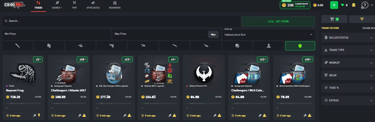 programmes exclusifs CSGORoll 